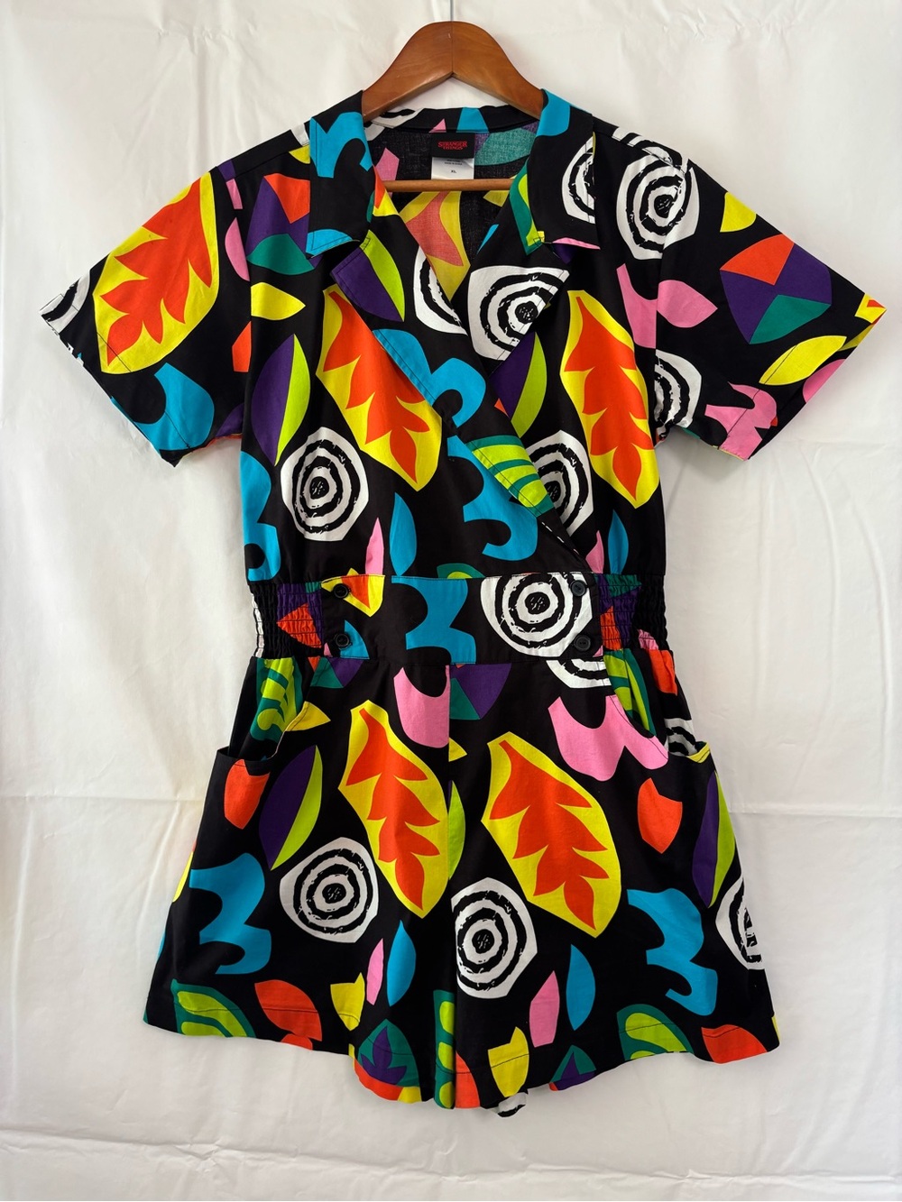 STRANGER THINGS Multicolored Abstract Print Romper Size XL